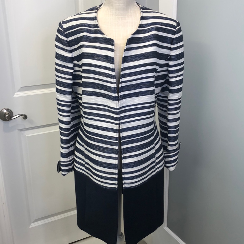 Santorelli Woman’s Sculptured Jacket Linen/Blue